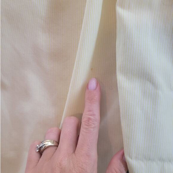 VTG Las Olas Shirt L Yellow White Tropical Fish Embroidered GUC See Photos - Picture 8 of 9